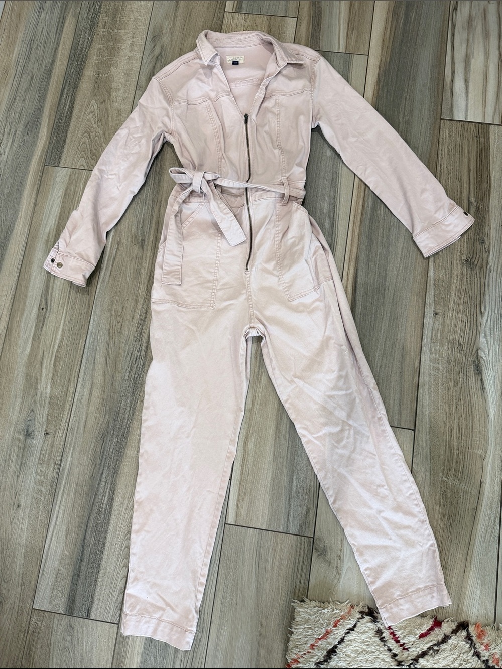 Universal Thread Blush Utility Jumpsuit with Tie Belt